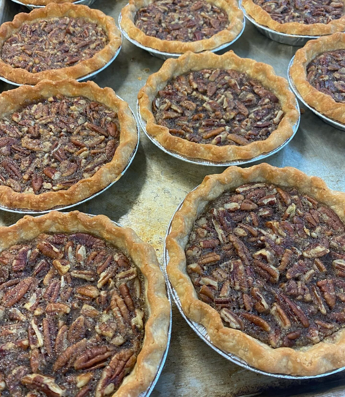 Fresh pies heading to your local @brattleborofoodcoop today! #pecanpie #blueberrypie #organicblueberries #maplesweetened #glutenfreevegan