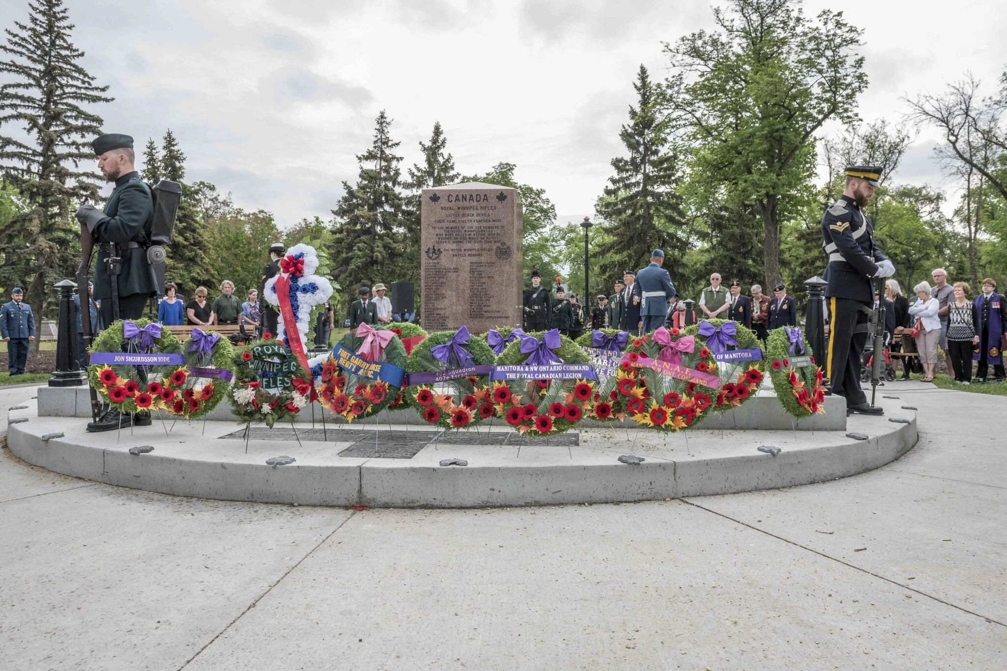 The Royal Winnipeg Rifles’ Regimental Monument at Vimy Ridge Memorial Park in Winnipeg