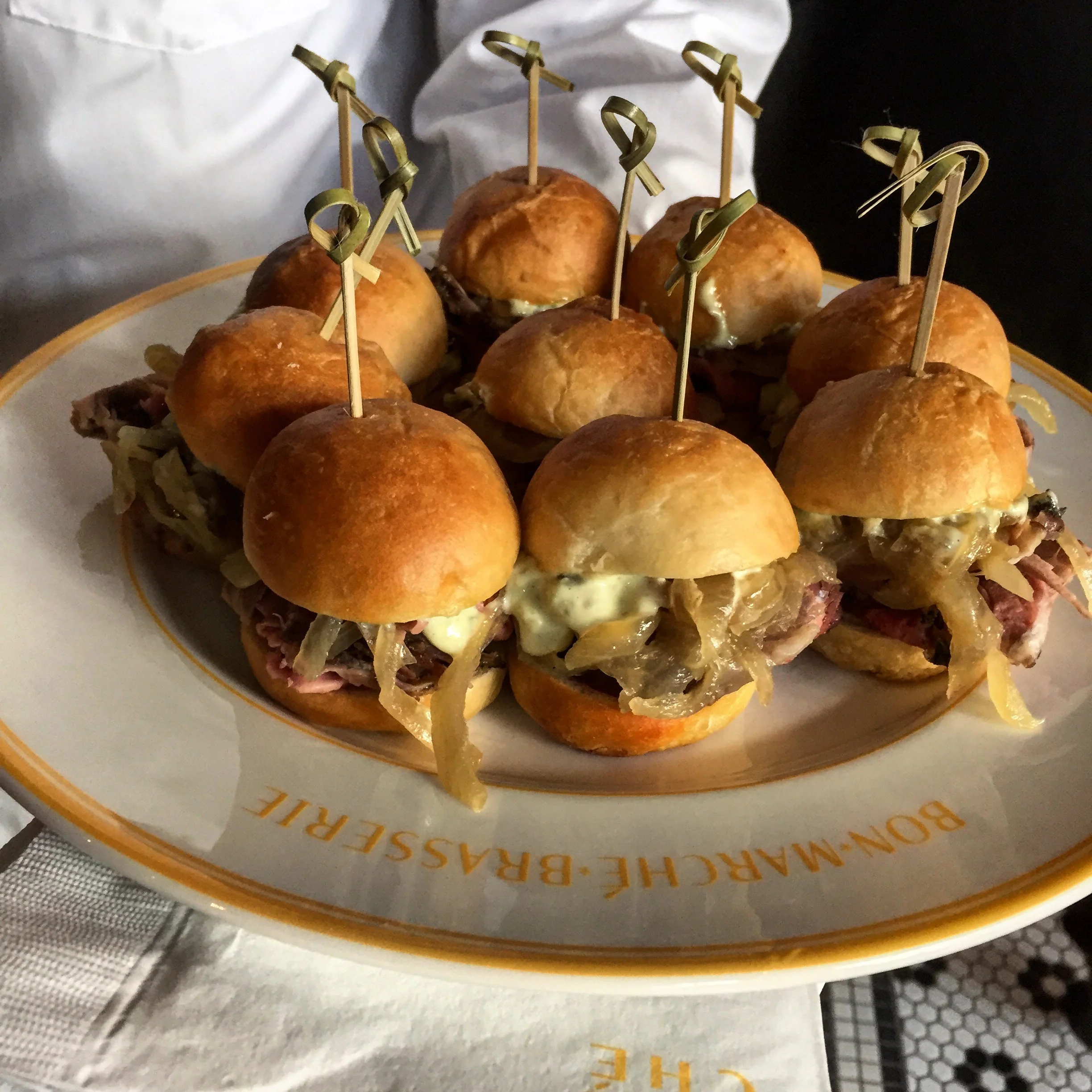 Bon marche opening party sliders.JPG