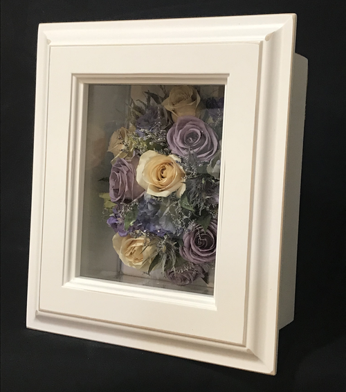 Shadow Box #6 - Small, Rustic White (Right View)