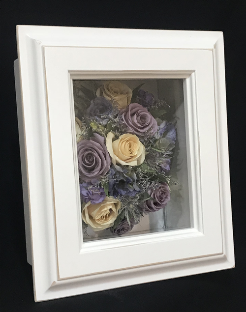Shadow Box #6 - Small, Rustic White (Left View)