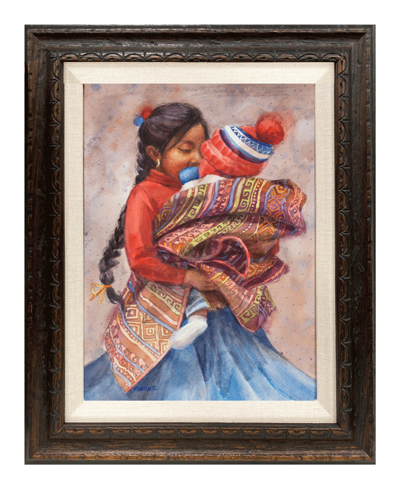 katherine-martinez-tender-treasures-9x12-watercolor-on-watercolorp-paper-FRAMED-peruvian-textiles.gif