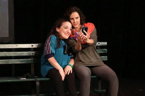 Sarah Folkins and Annette Guarrasi in The Tennis Climb at Queens Theatre's Park Plays - Photo by Dominick Totino Photography