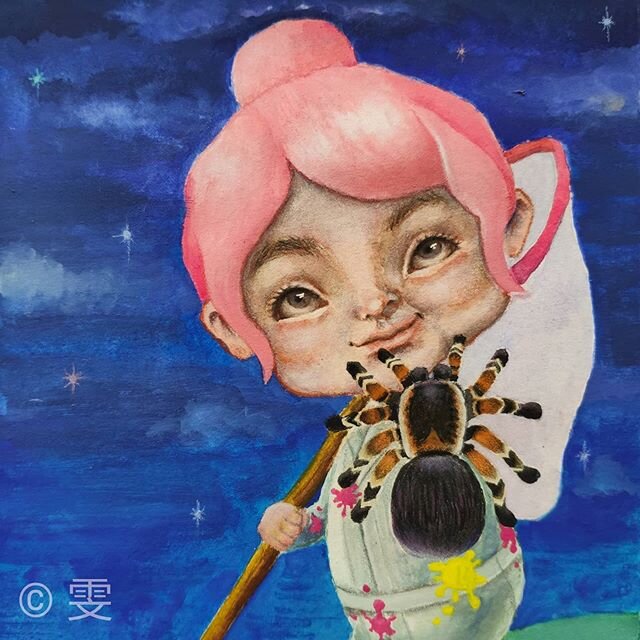 Work in progress of a little #animalcrossingnewhorizons #fanart . I was super crazy about catching tarantulas when I first started the game so here's a tribute to that.
.
.
.
#watercolor #gouache #colourpencils #painting #watercolour #jellyrollpen #d