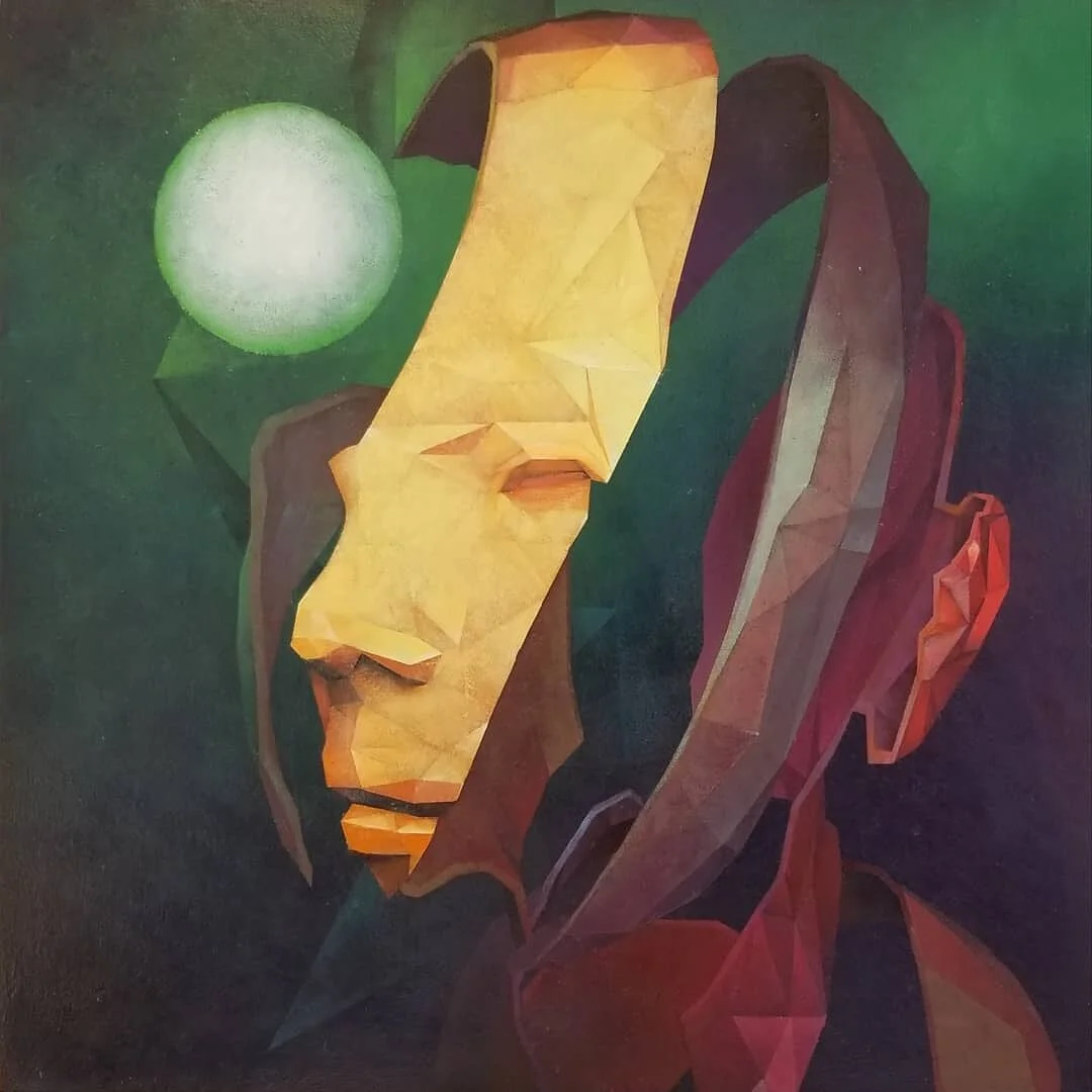 The Shape of Things (Spherical)- 12inx12in Acrylic on wood
