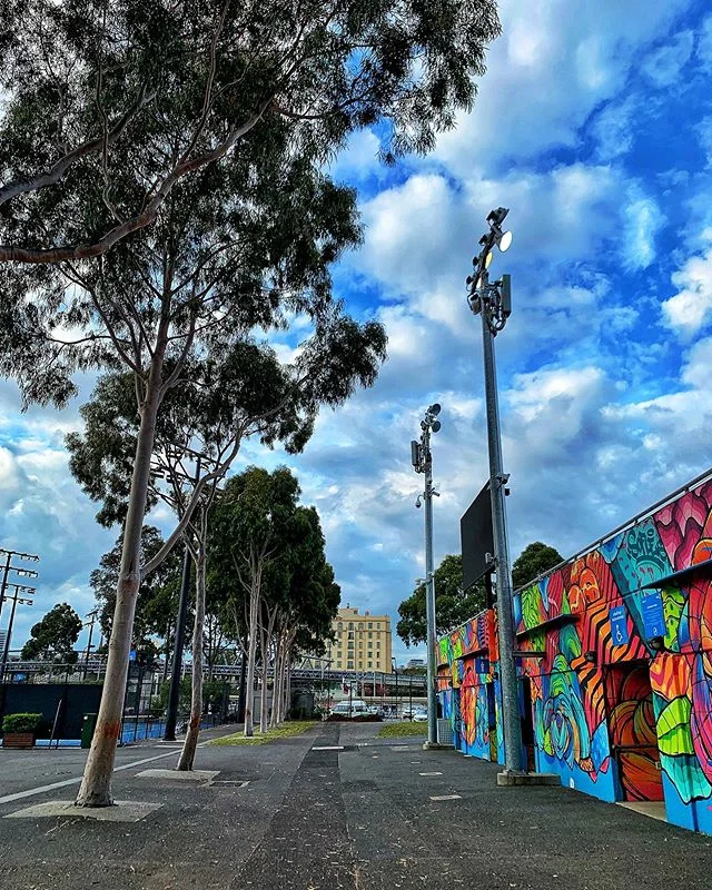 Melbourne Olympic Park. @rodlaverarena #wildwingmedia #rodlaverarena #street_photography #insta #cityscapes #shotoniphone #shotoftheday
