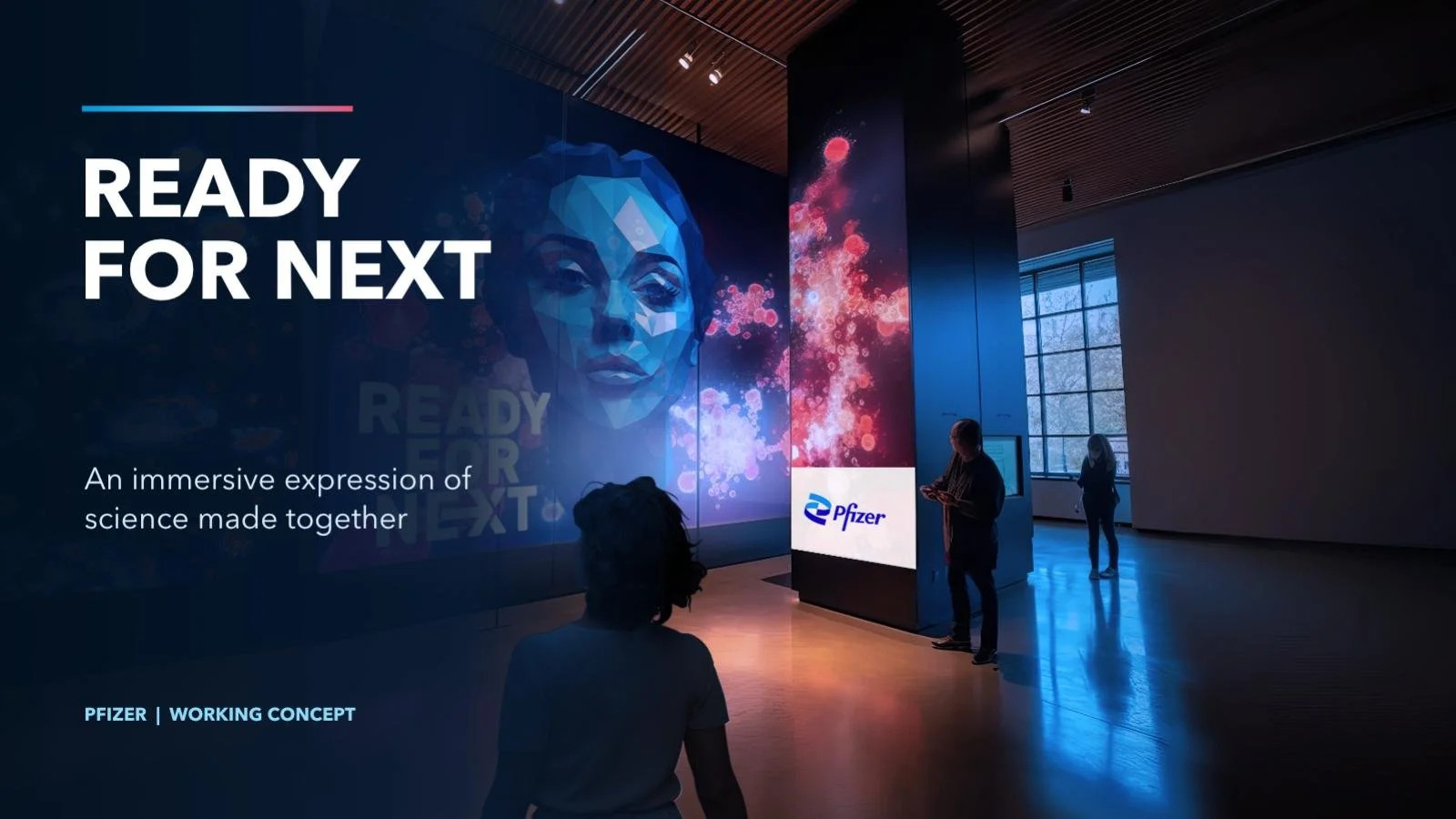 Pfizer Ready for Next immersive R&D experience concept deck cover