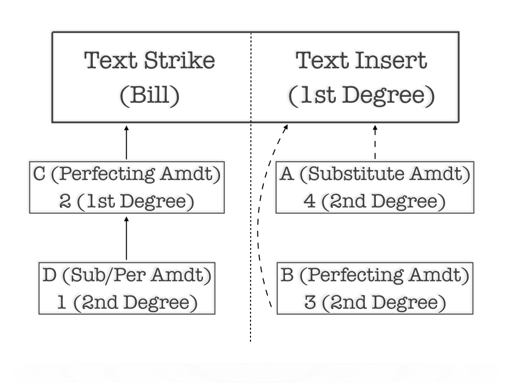 Chart 3: Amendment to Strike and Insert (substitute for a section of a bill)