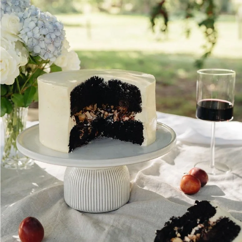 DARK CHOCOLATE AND CHERRY CAKE