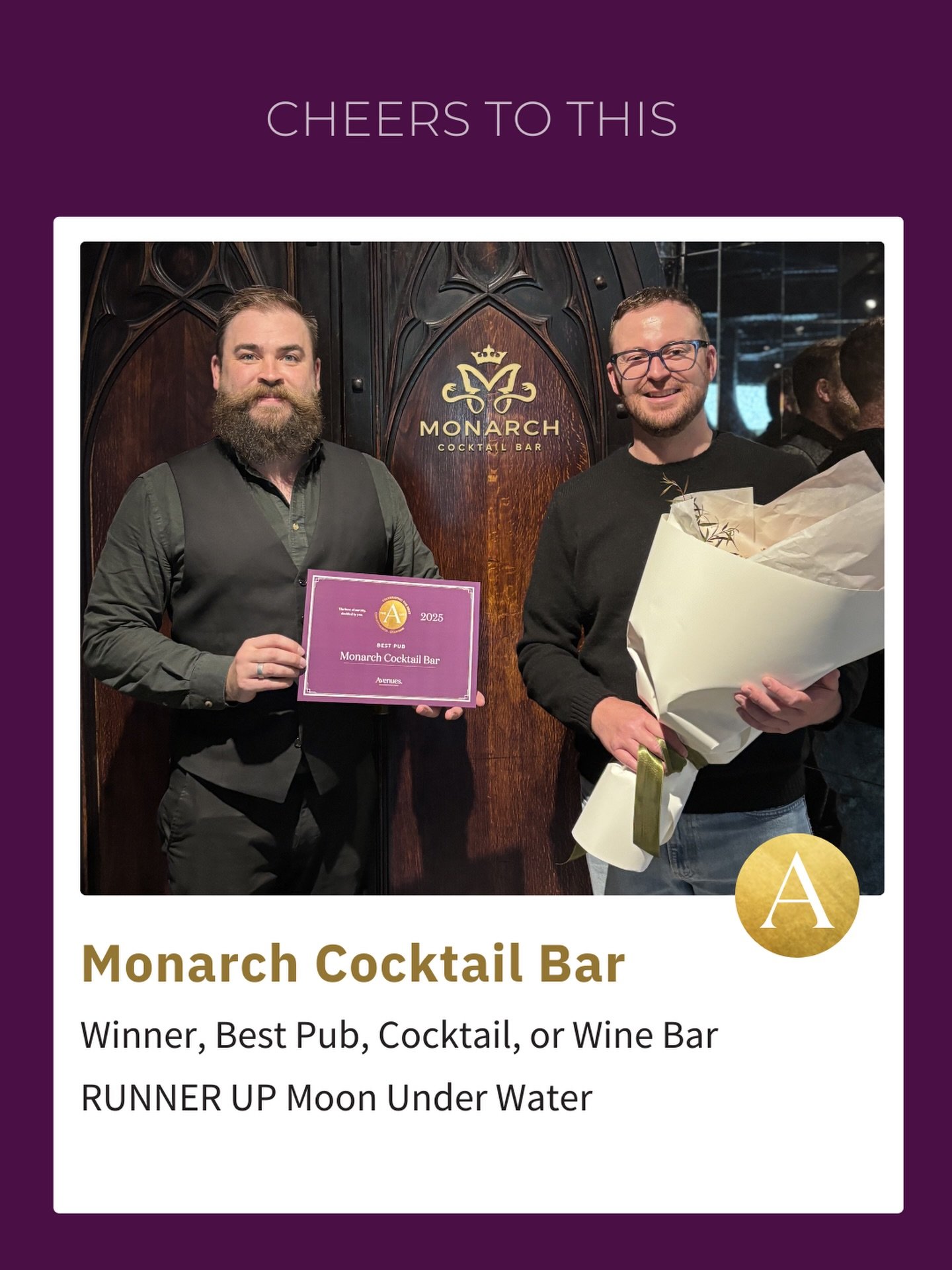 And your 2025 A-List winner for Best Pub, Cocktail or Wine Bar is&hellip; @monarchatkingofsnake ✨

Voted best by you, Ōtautahi 👏