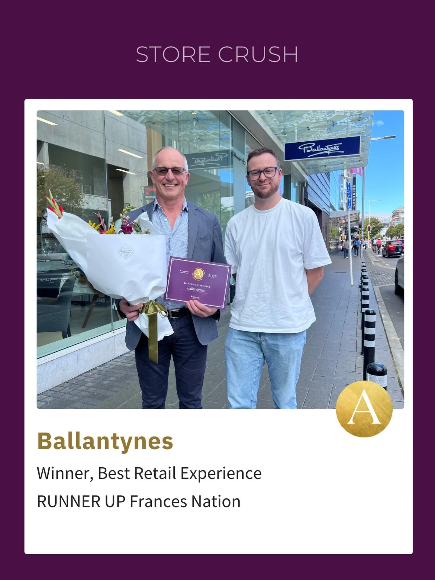 And your 2025 A-List winner for Best Retail Experience is&hellip; @ballantynes_department_store ✨

Voted best by you, Ōtautahi 👏