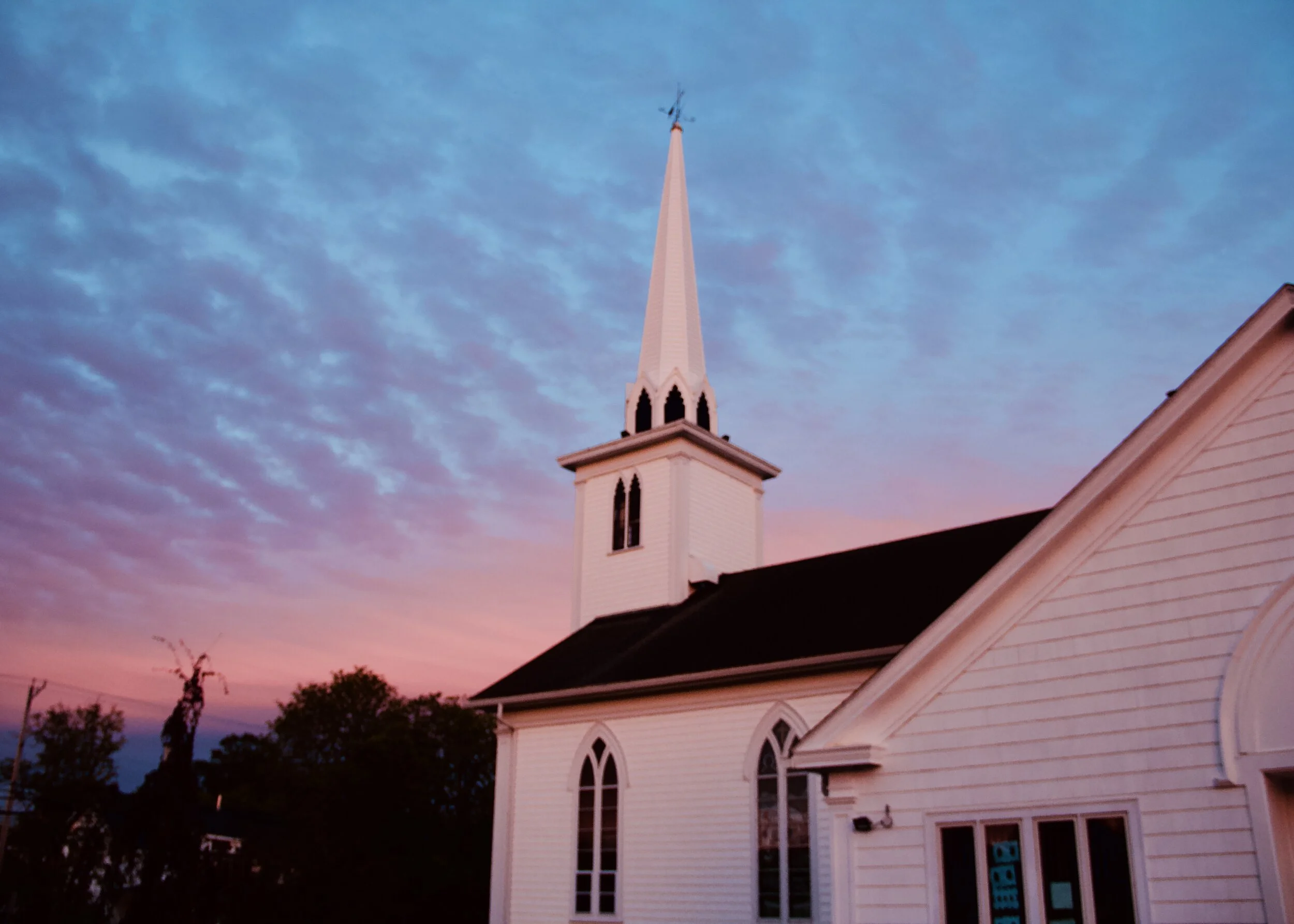 Port Williams United Baptist at sunset