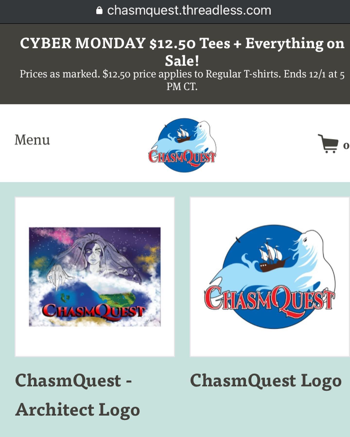AMAZING SALE! Happening on @threadless get CQ merch for $15 and under!!! Ends 12/1 at 5p ct 

Link in bio! Or go to ChasmQuest.Threadless.com

Art and design by the talented Taylor Haydel @diagnostick (rowdy boys by Randall Hampton @randallhampton )

