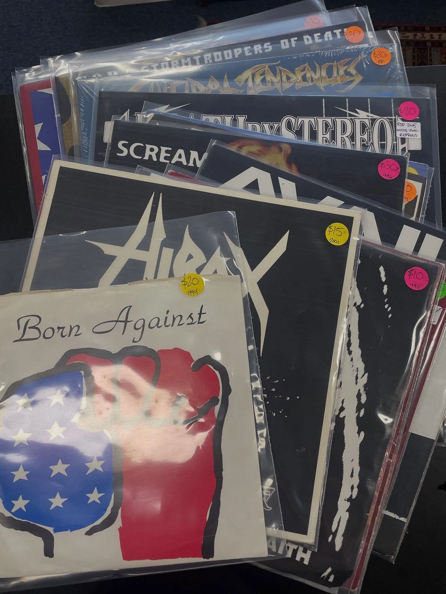 Got a nice stack of the hard stuff hitting the bins today. 
Also FREE PEARS! 🍐🤘

Open til 6 

#supportyourlocalrecordstore