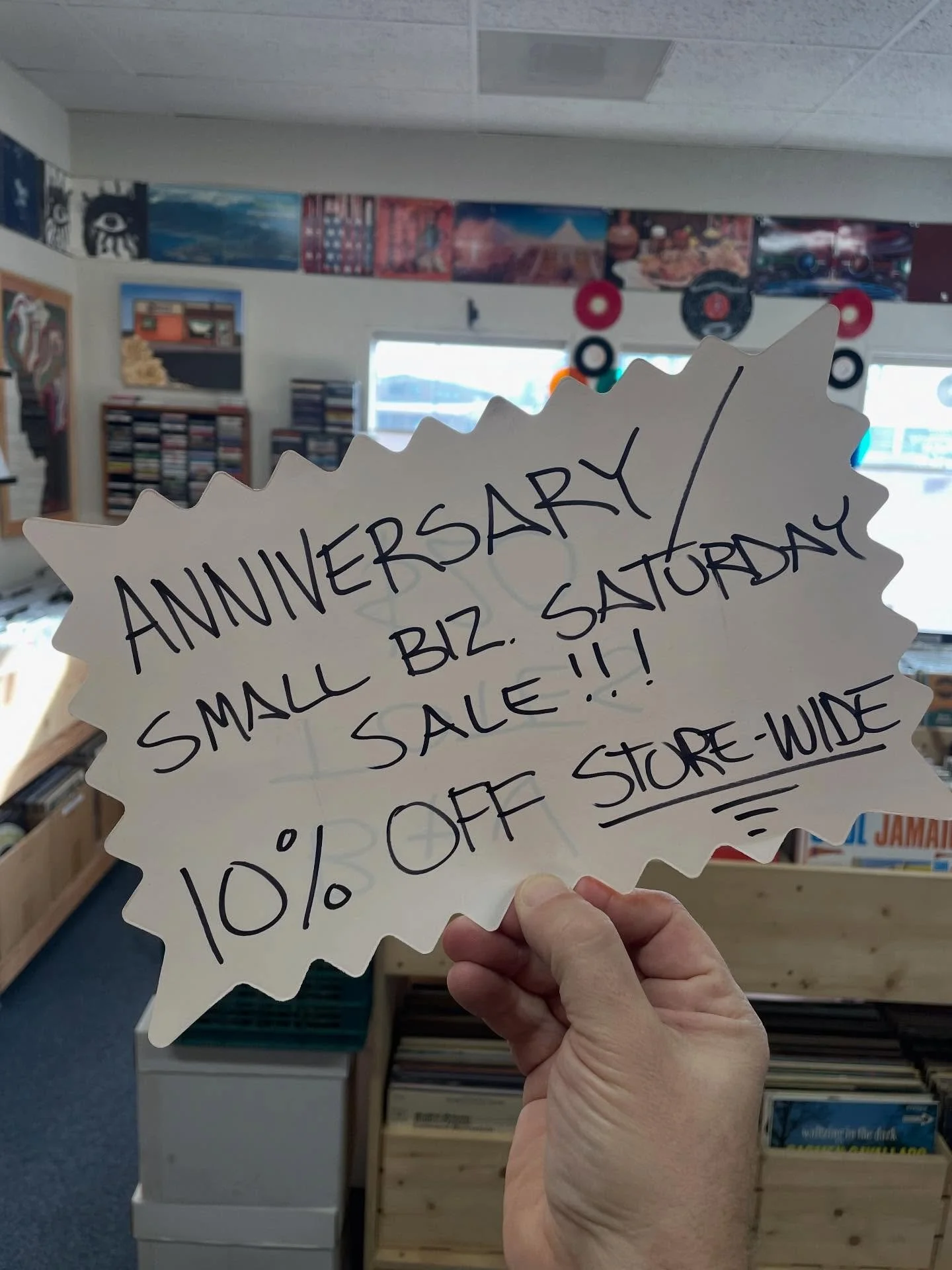 Today only! 8-Year Anniversary/Small Business Saturday Sale! 10% off everything in the shop. Come through and treat yourself to savings and a free biscuit! 

Open til 6!

#supportyourlocalrecordstore #vinylcommunity #freebiscuits #talentoregon #small