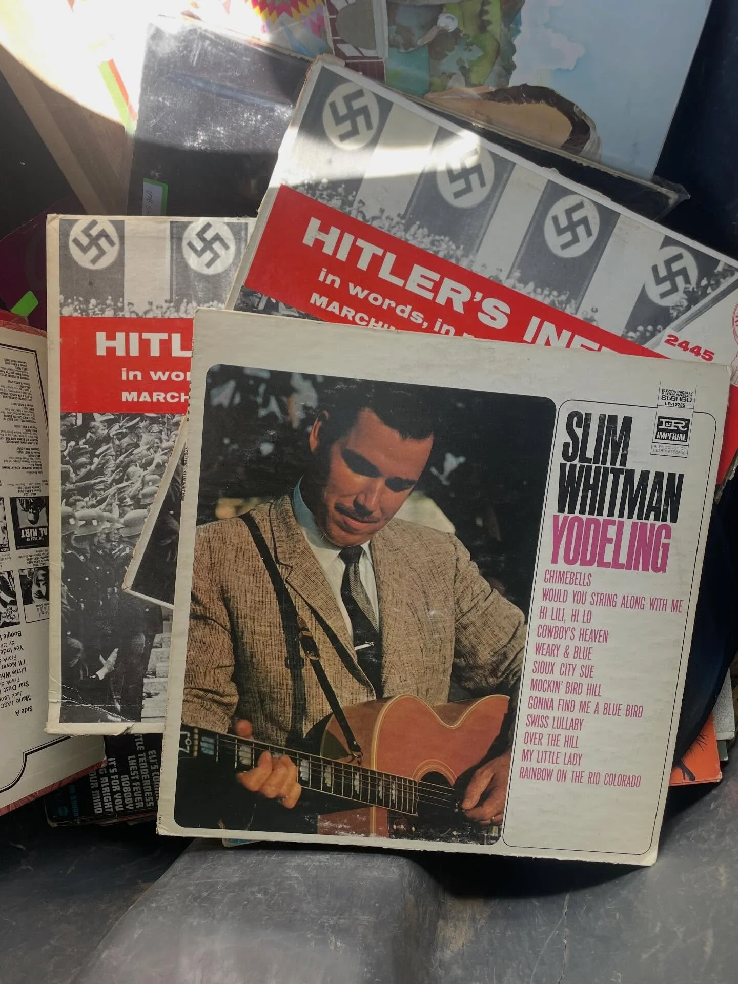 Hate to throw records away but some just belong in the trash. Sorry, not sorry yodelers/nazis. 

#supportyourlocalrecordstore