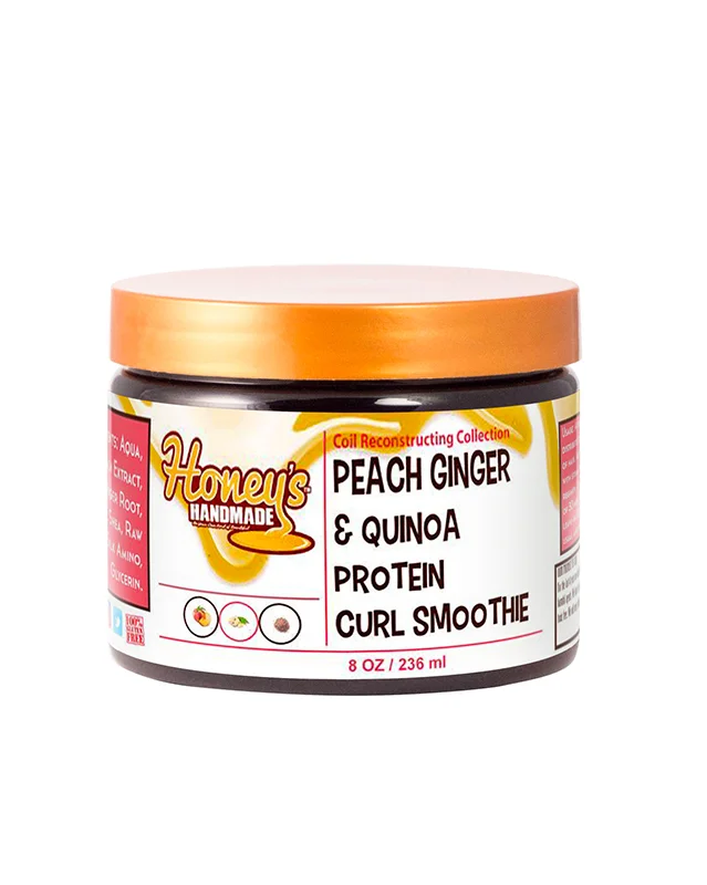 Peach Ginger & Quinoa Protein Curl Smoothie - HONEY'S HANDMADE