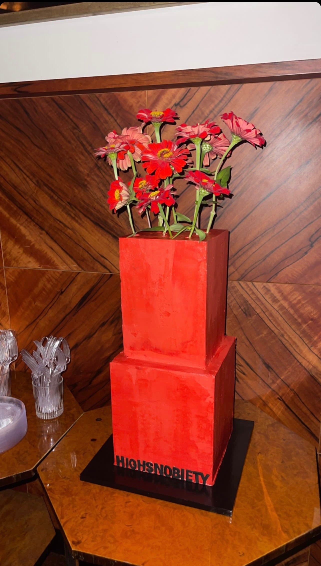 Modern Geometric Cake for Highsnobiety Event