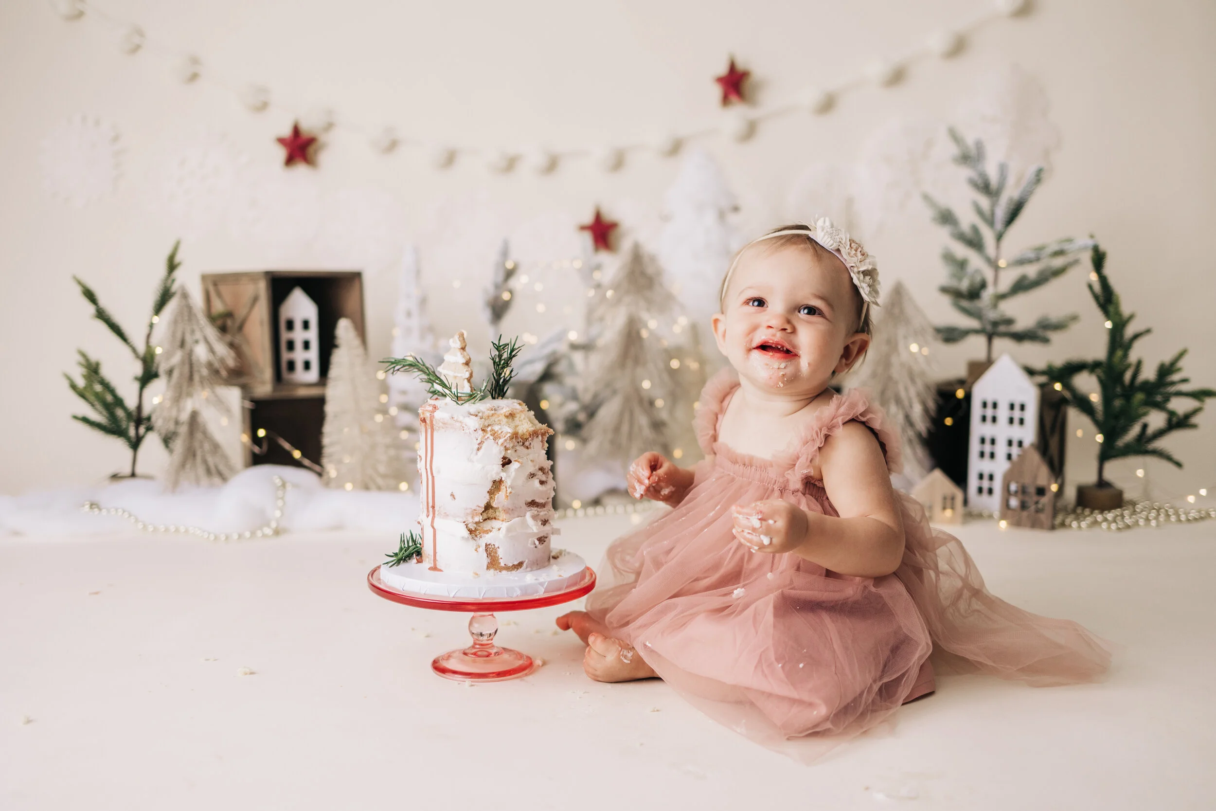 Fun Girly Christmas Cake Smash