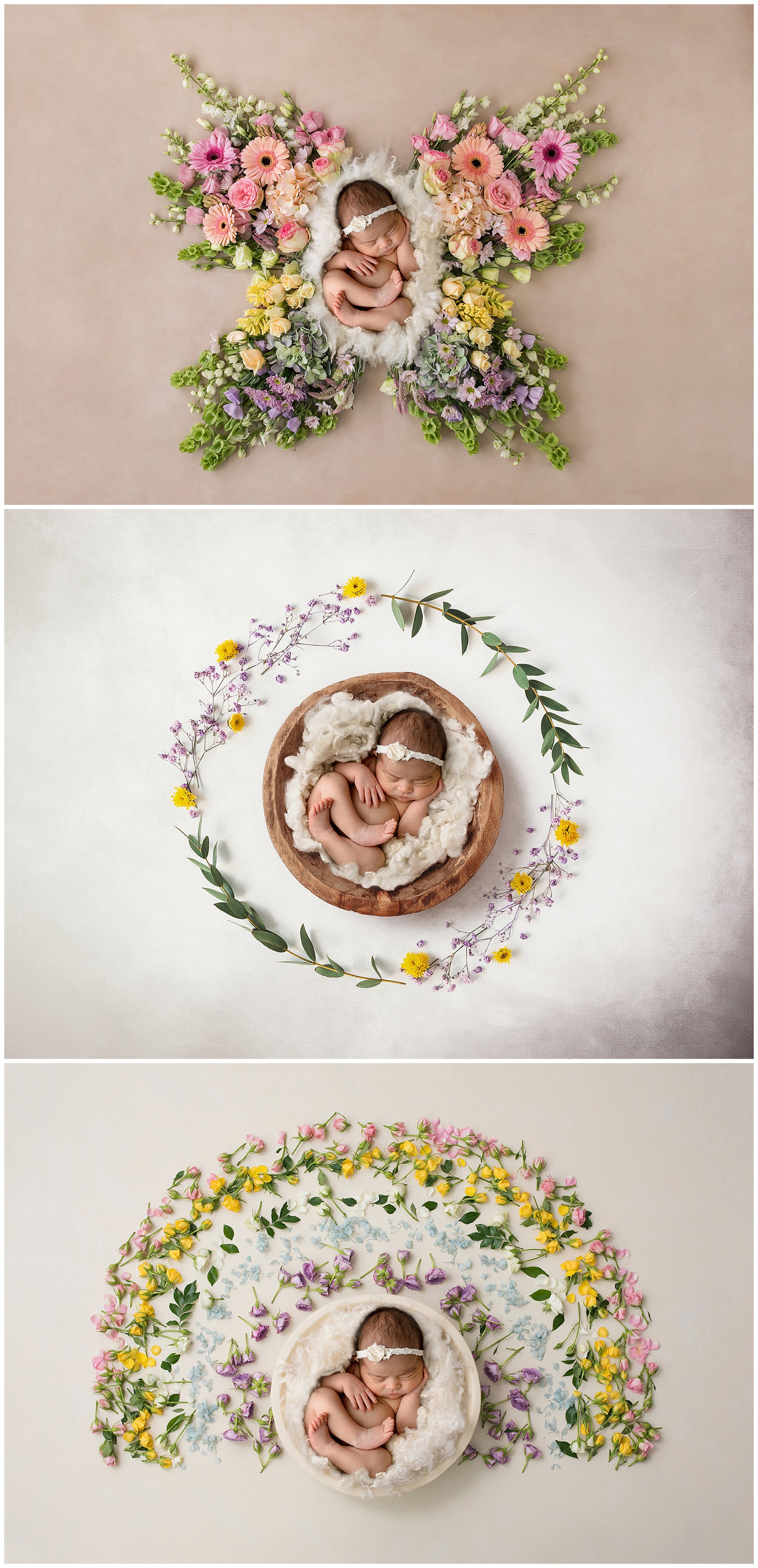 newborn session floral inspiration