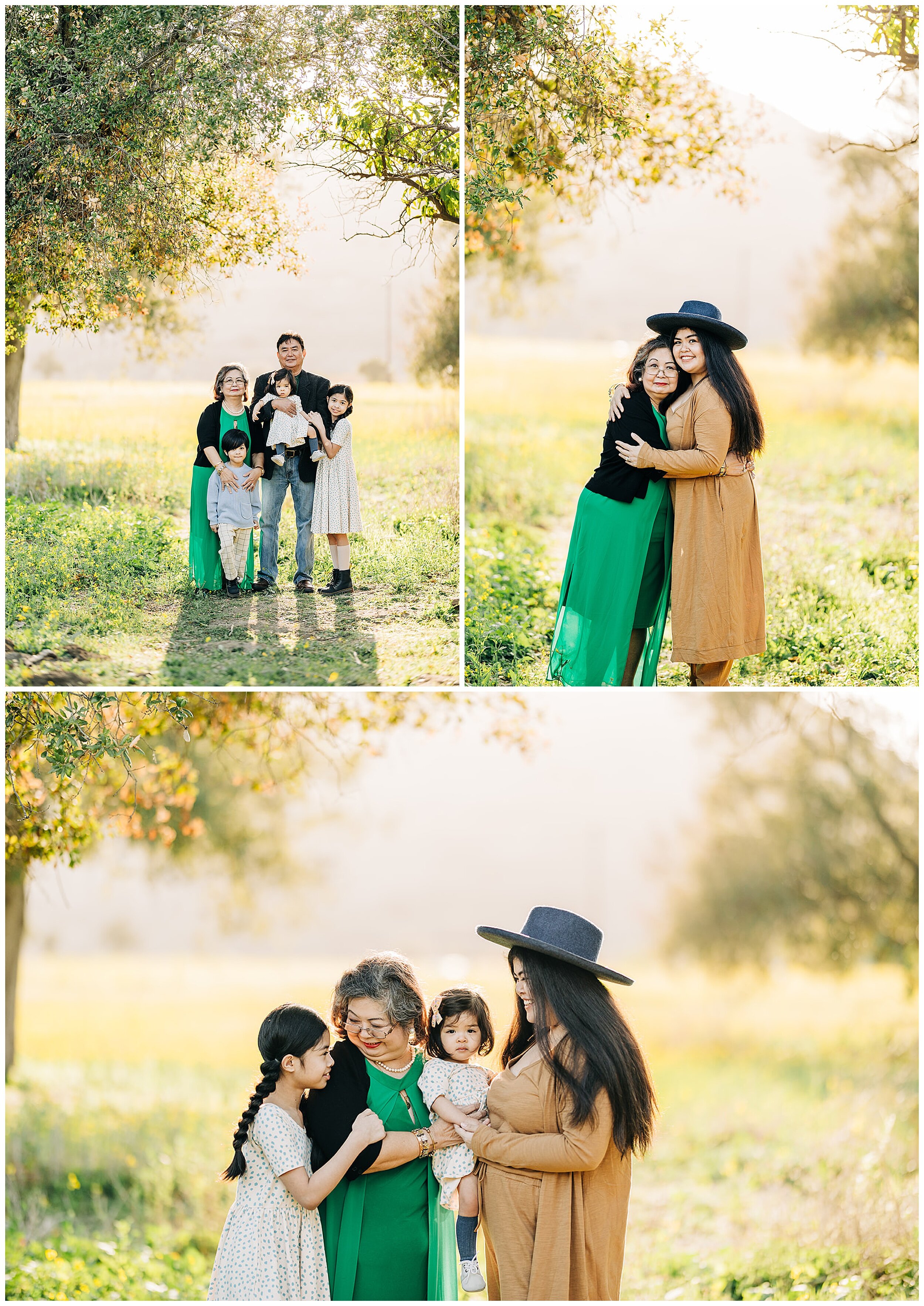 family photos in field