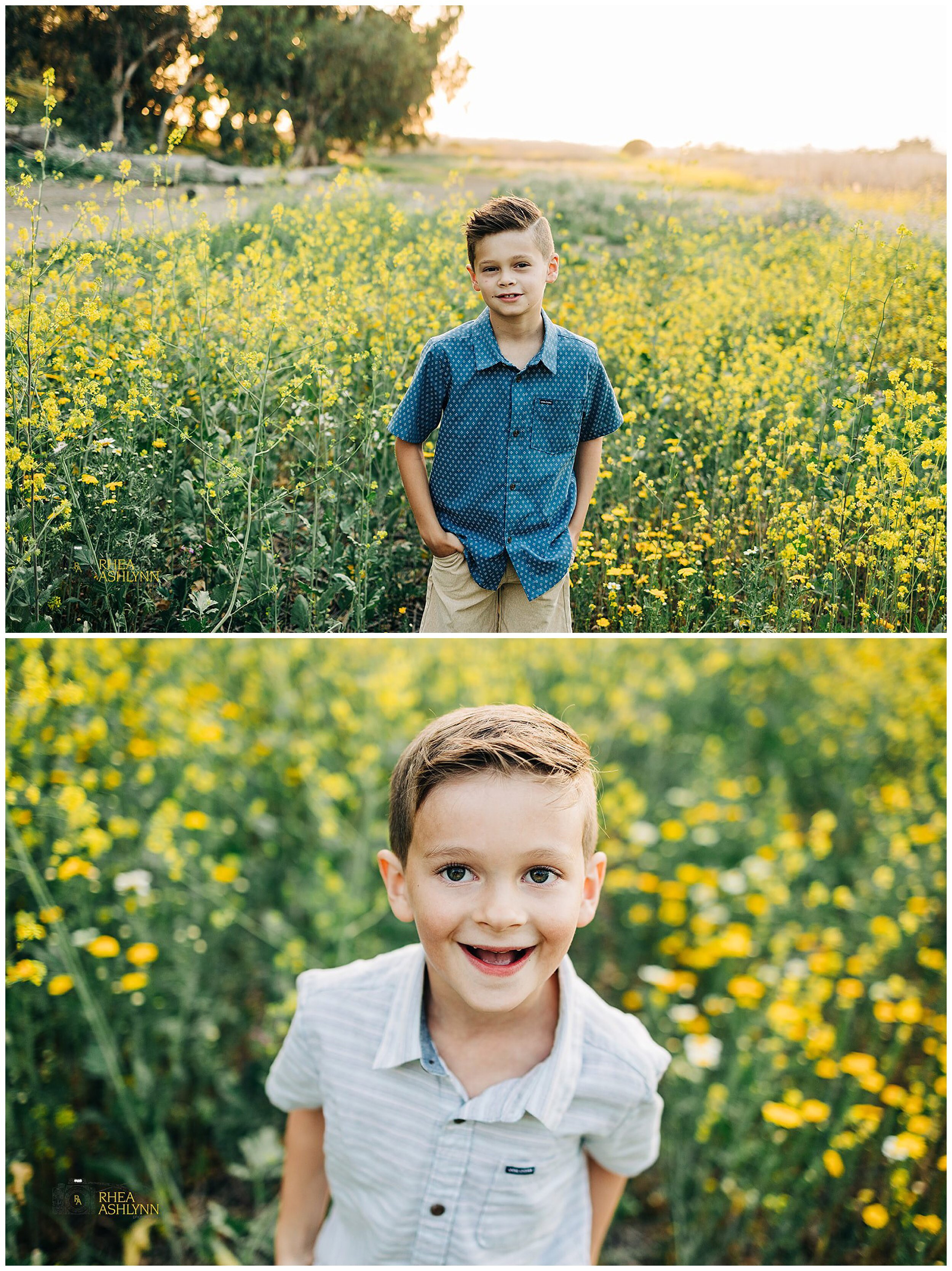 family photos in field