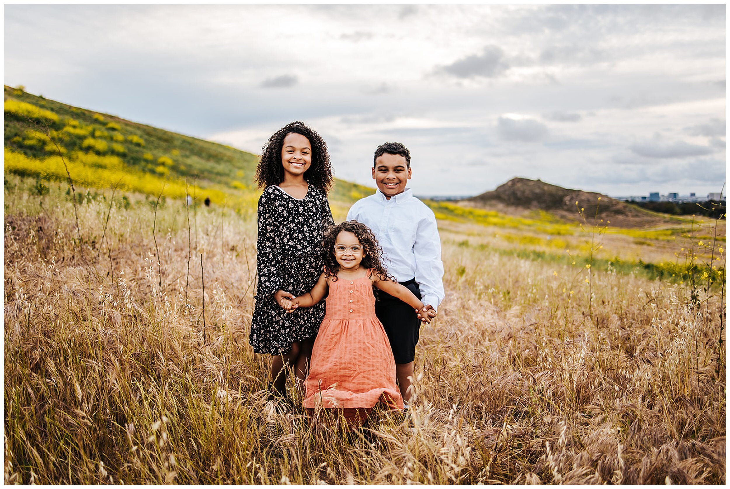 family photos in field