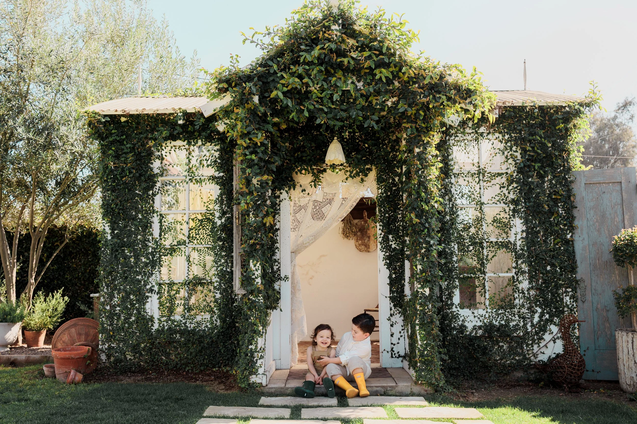 Whittier Greenhouse Mini Sessions | Rustic Greenhouse Photography in Southern California
