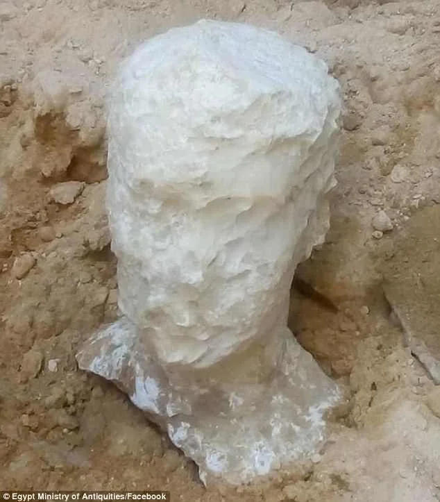 The massive stone casket was buried more than 16 feet beneath the surface alongside a huge alabaster head – likely belonging to the man who owned the tomb. Experts say the ancient coffin has remained untouched since its burial thousands of years ago