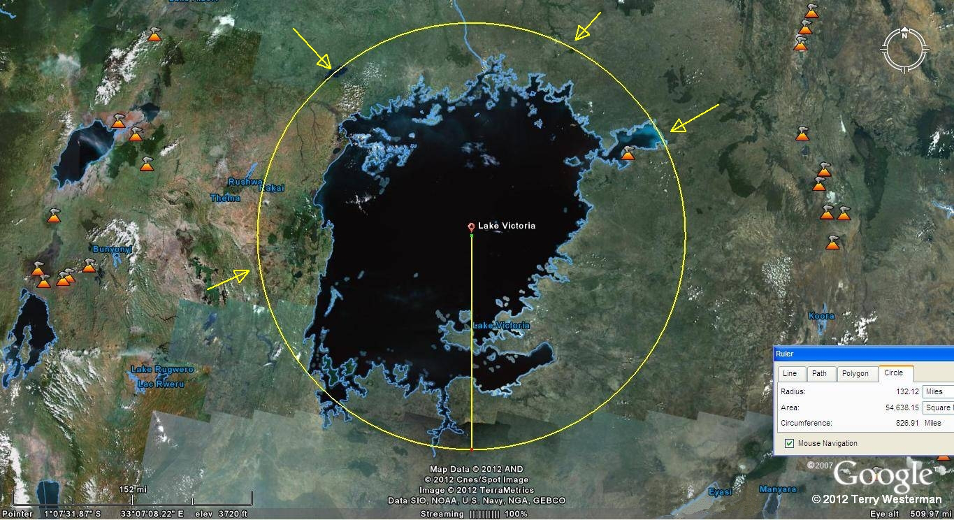 A smaller seismic circle is visible at 130 miles radius. The arrowed parts are detailed to the right.