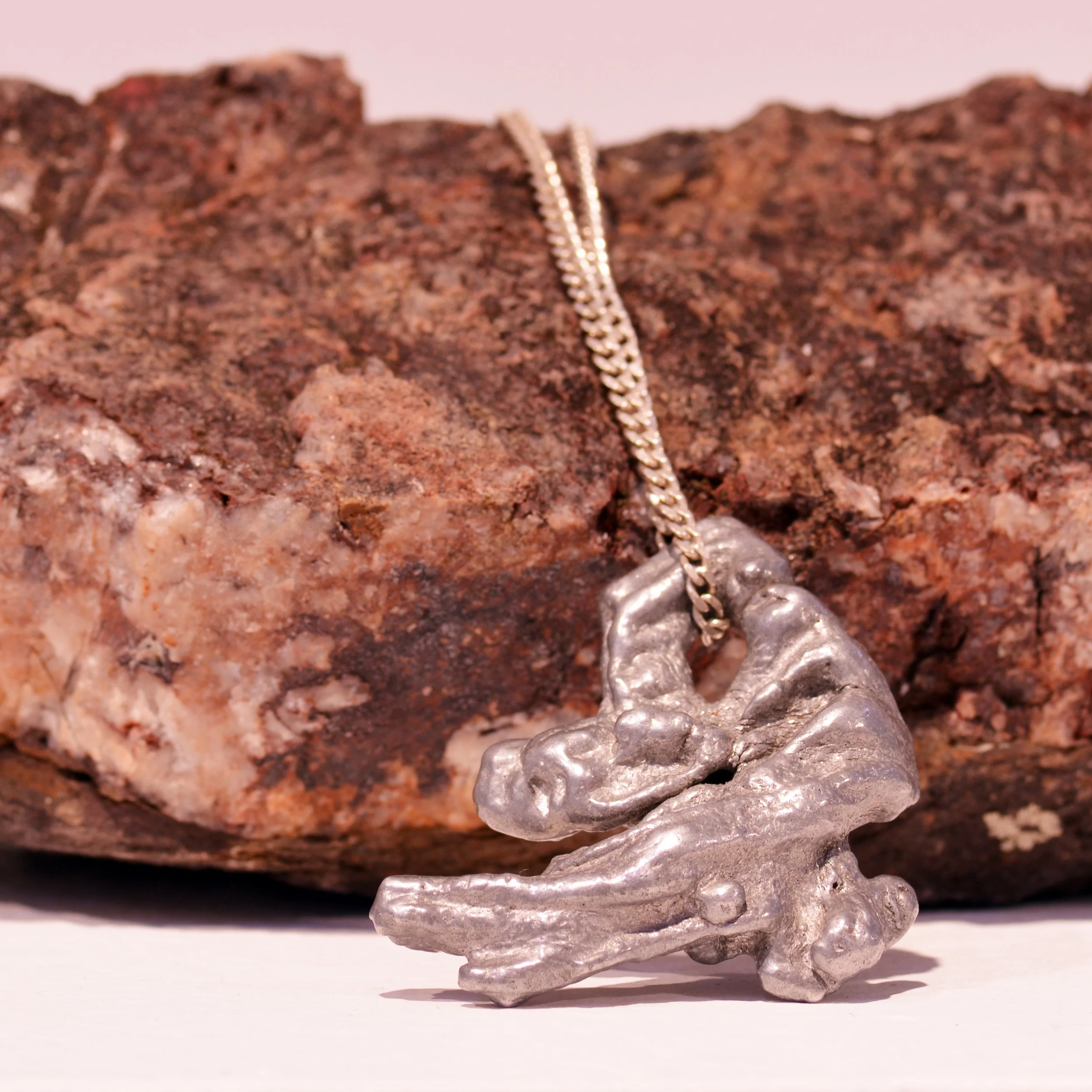 37 Ioanna Thymianidis CASCADE CAST ASIDE cast aluminium, silver chain.jpg