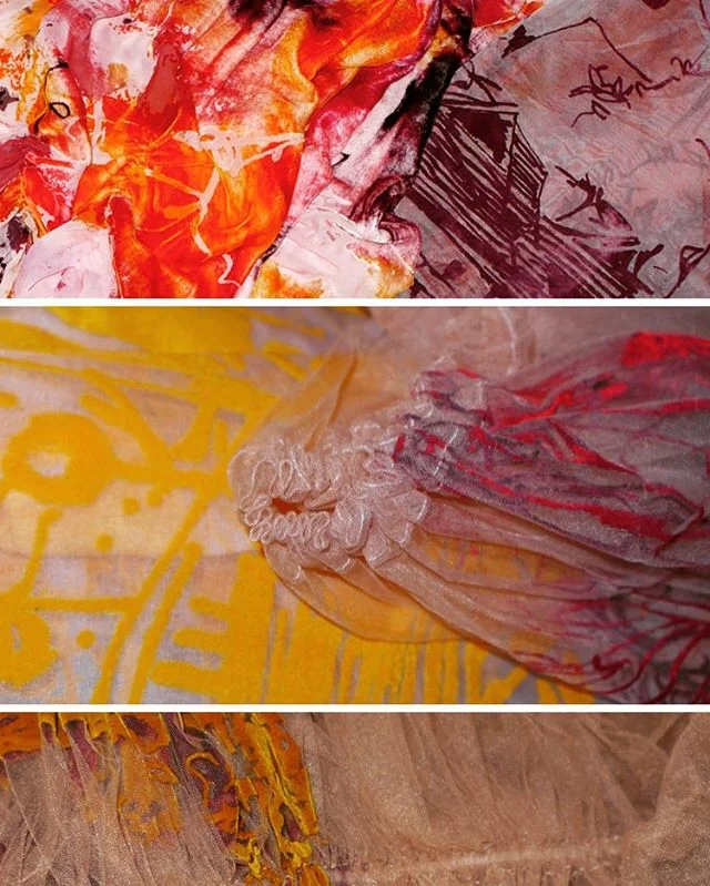 Close up details from my collection capturing colour and texture 🍭🌈
-
#fashion #gfw #gfw25 #gfw18 #textiles #vogue #print #screenprinting #flocking #devore #womenswear #abstract #art