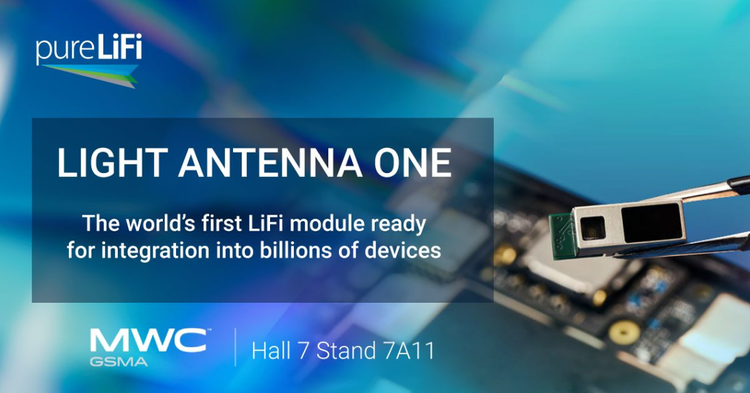 pureLiFi Announced The Launching of Light Antenna ONE, a LiFi Module Ready  For Integration into Billions of Devices at MWC Barcelona 2023 — LiFi