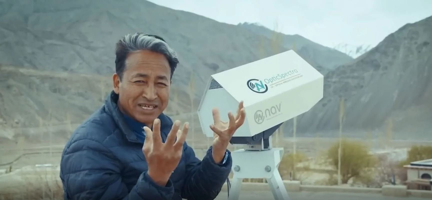 Sonam Wangchuk Discusses The World's First Mountain Top LiFi Laser 5G Internet From A Recent Mountain Expedition Adventure