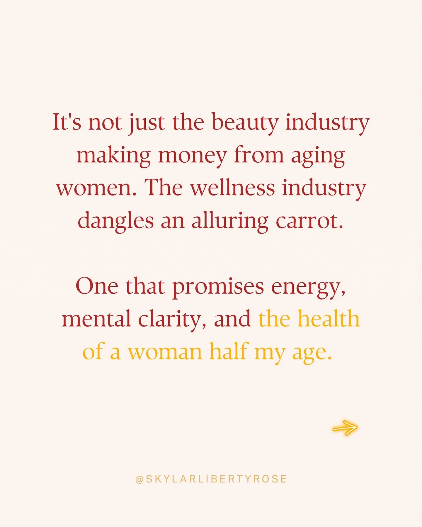 The wellness industry has figured out what the beauty industry already knew: midlife women are profitable.

But they&rsquo;re smarter about it. They&rsquo;re not selling anti-aging creams. They&rsquo;re selling supplements for hormone balance, adapto