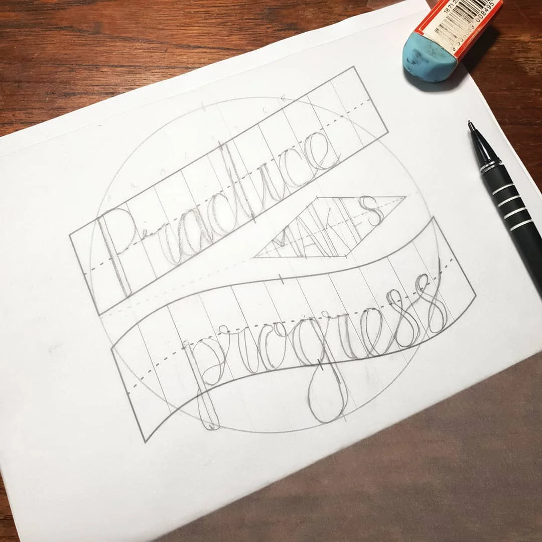 From pencil practice…