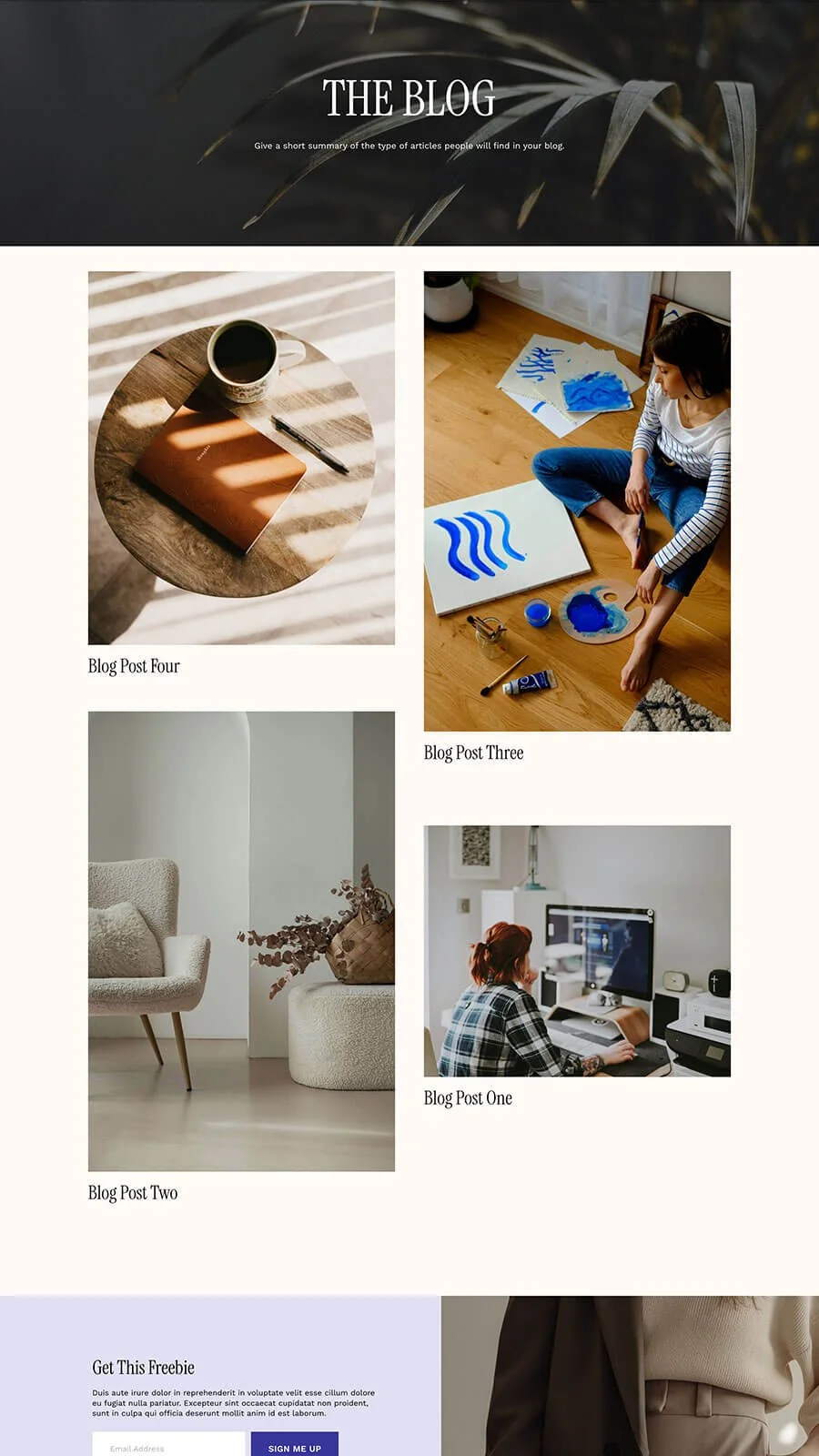 blog page