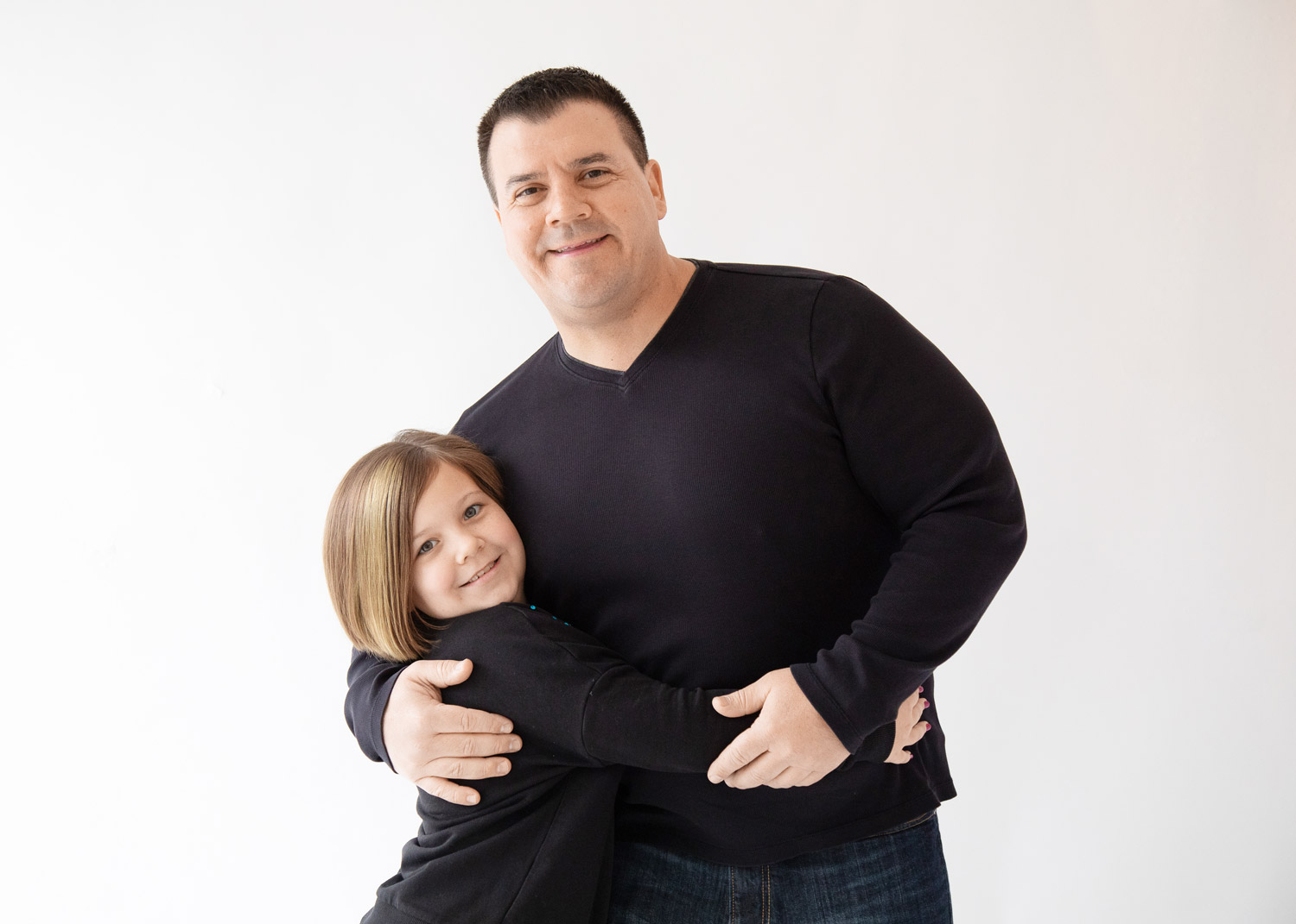 houston family photography studio father daughter portrait