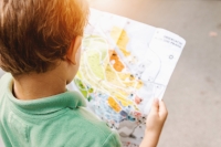 Boy with map