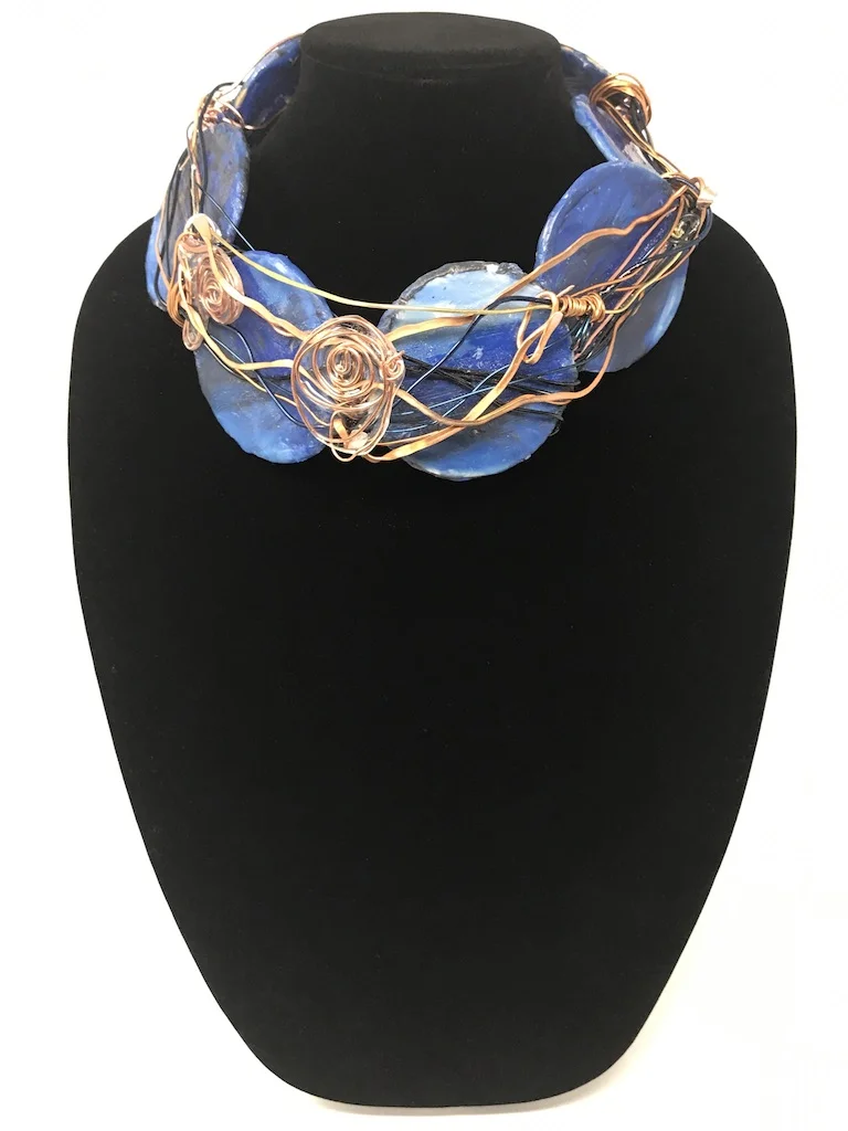 N1133 Akrotiri Royal Blue Necklace