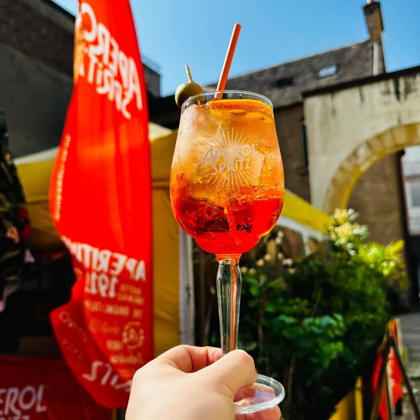 As much as I want to type &quot;Come along this weekend and enjoy an Aperol Spritz in the 🌞' unfortunately I can't because it's to 🌧 all weekend. So instead, come and enjoy an Aperol Spritz in the rain, because if you lived your life by the weather