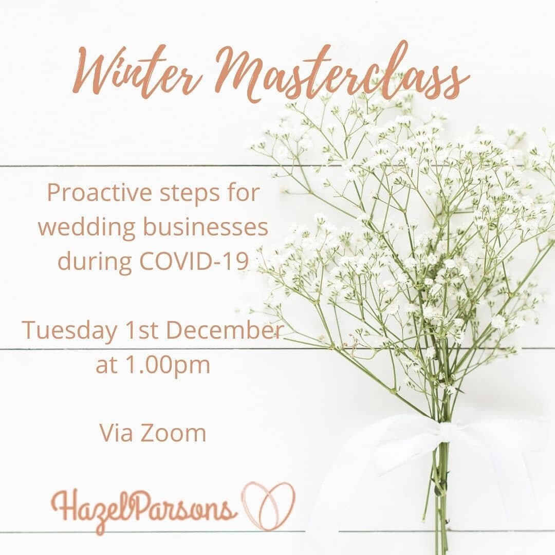 Introducing our first Winter Masterclass.

Join the @hazelaparsons team on Tuesday 1st December for a FREE 20-minute masterclass packed full of really useful tips and advice for your business. 

Copy and paste this link into your browser to book your