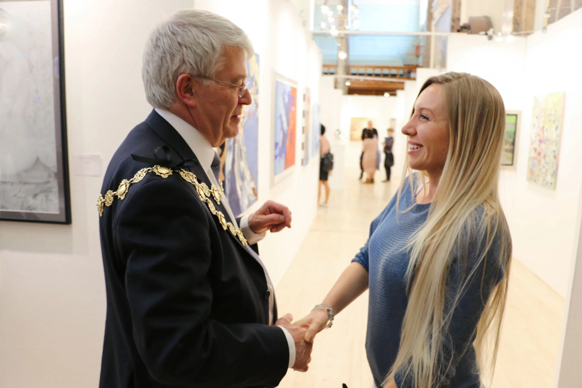 Helena Jay with the Mayor - London Biennale 2019