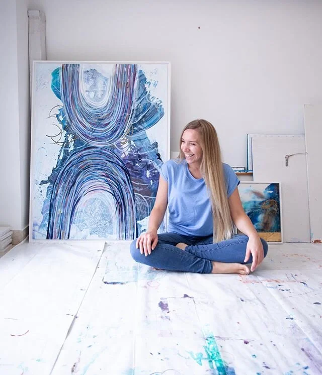 My painting Yes or No from my Portals collection. I love this artwork. It represents life, decisions. Knowing when to jump in head first and follow your heart. There&rsquo;s no wrong answer. I will share more work from this collection soon. 
Alsooooo