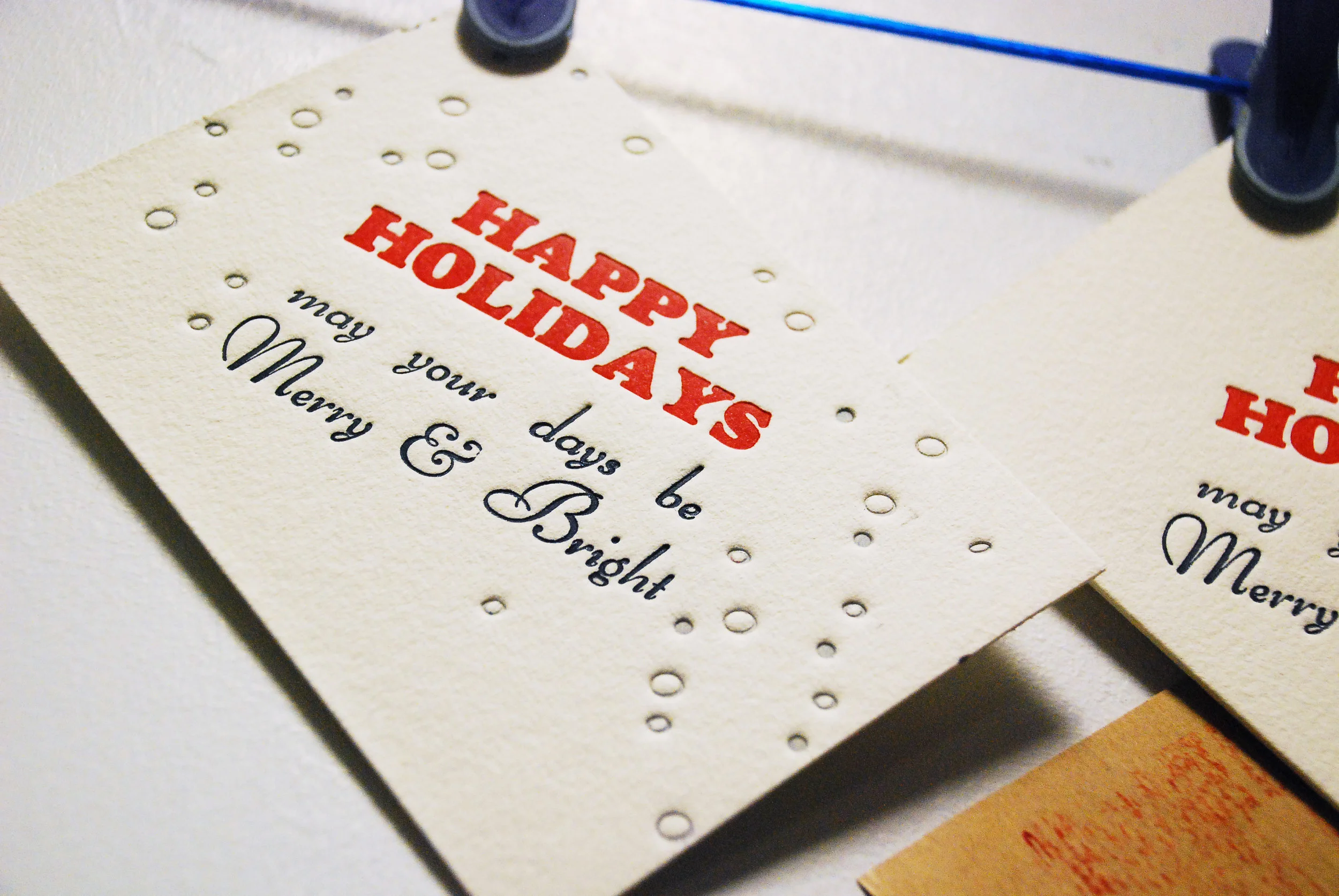 Final printed cards