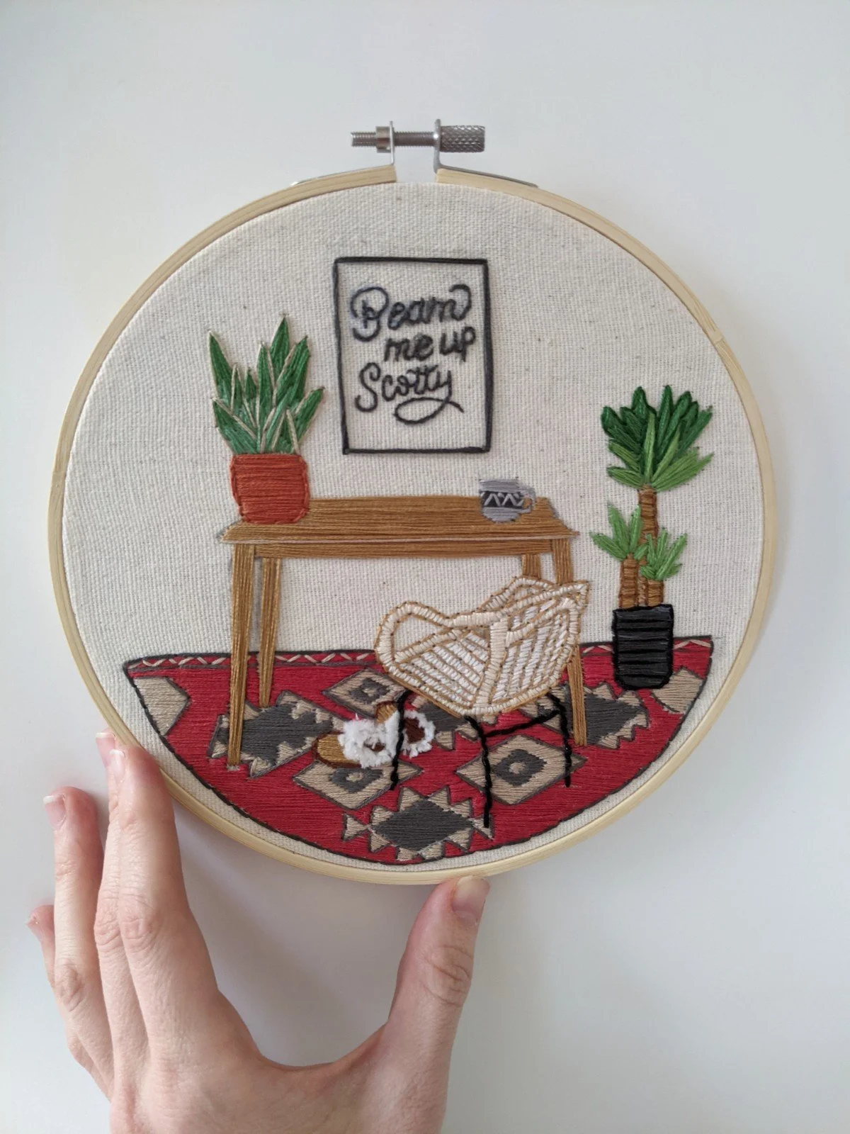 Embroidery lettering