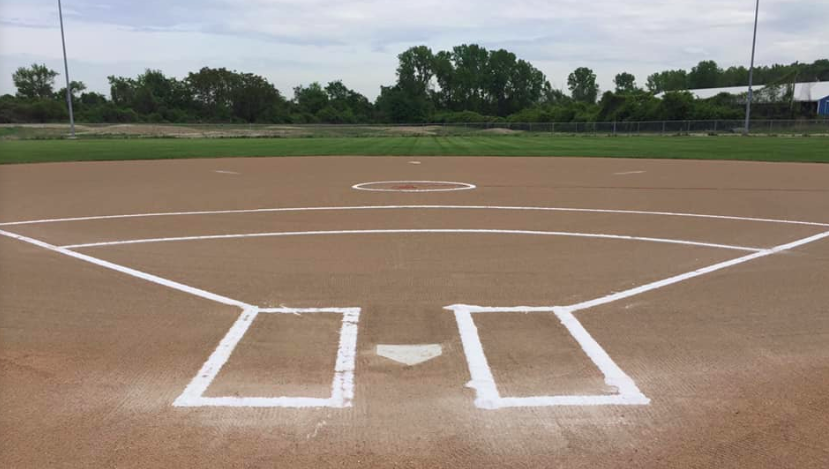 Full field with softball lines