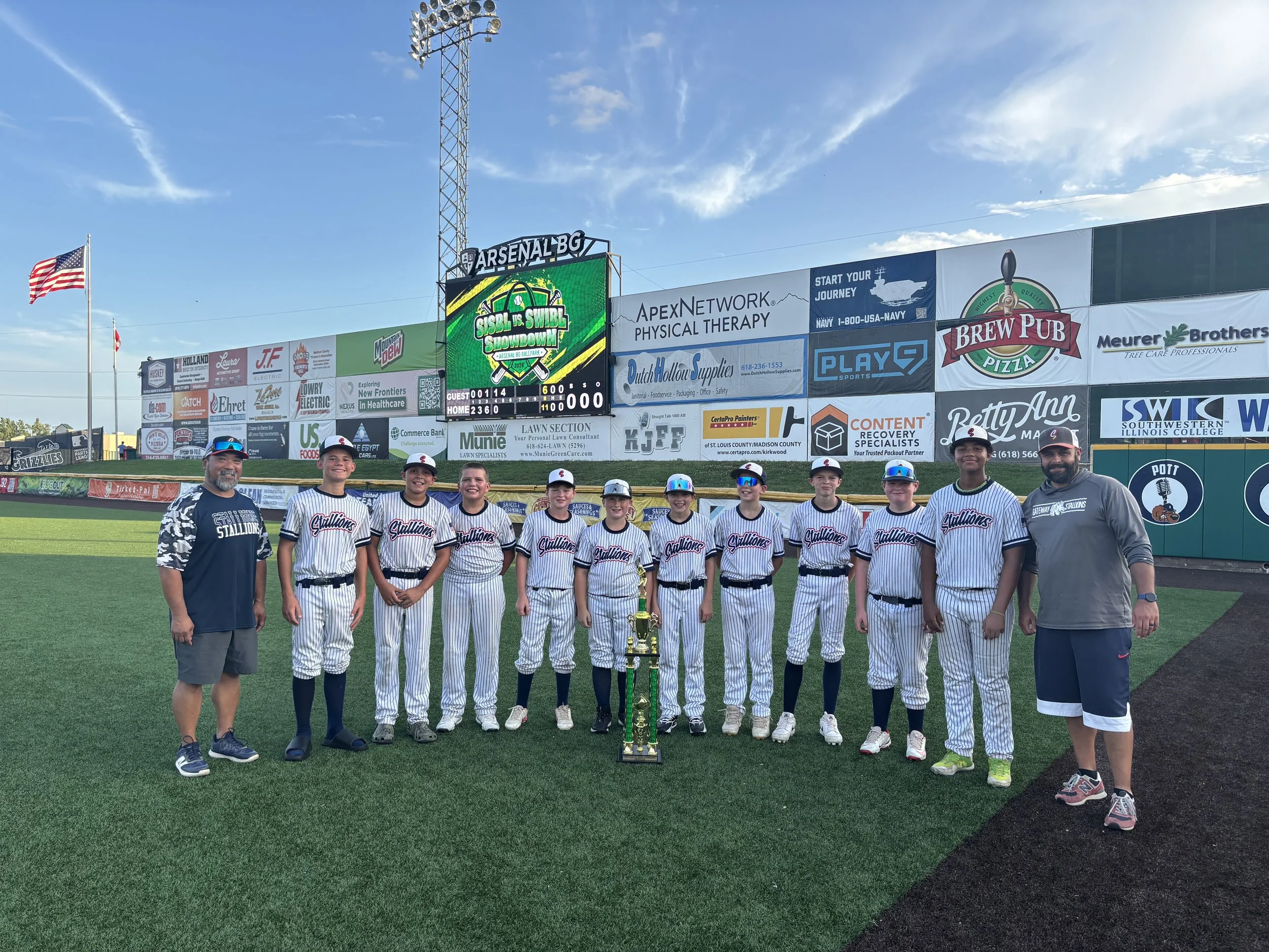 2026 12U Stallions at Arsenal Ball Park for SWIBL v SISBL Champions Game