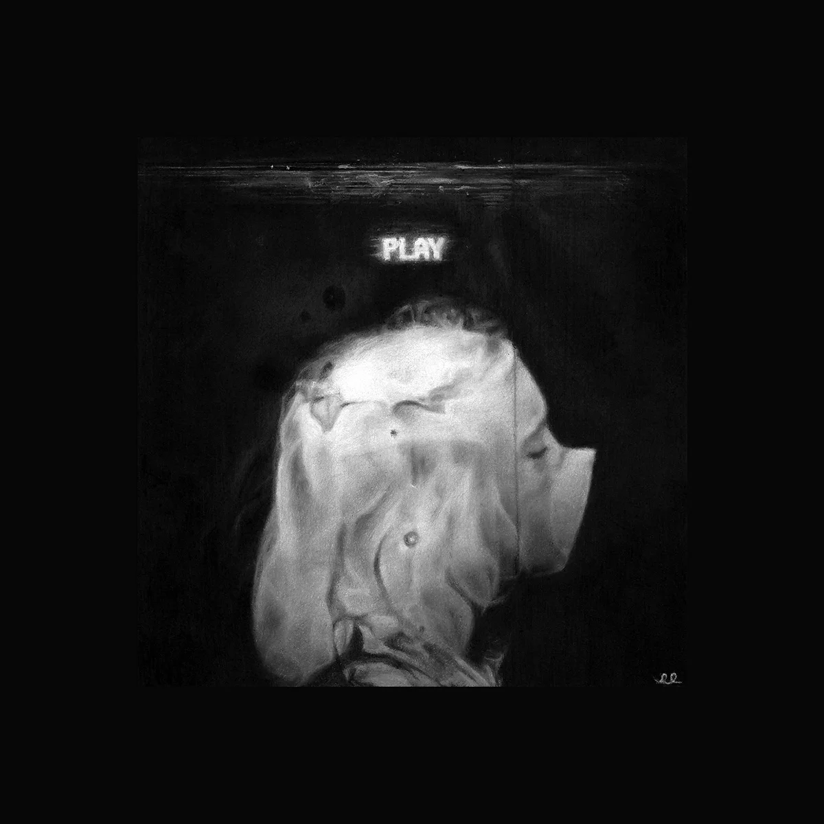 "Play", 4x4", Charcoal/Pastel, 2017