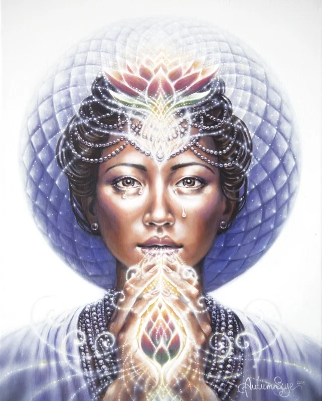   We need not close our eyes to the pains of the world, for they cannot be healed if we chose to ignore them. Instead, we witness, eyes and hearts open, and through acceptance and compassion we transmute the shadow into light, the hate into love. Thr